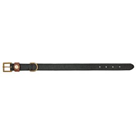 Luxury Leather Black & Brown Dog Collar
