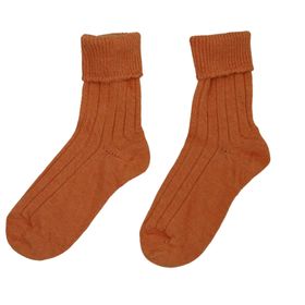 Burnt Orange Alpaca Bed Socks