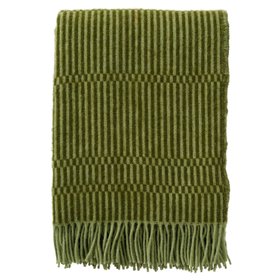 Boho Green Lambswool Throw