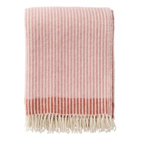 Rib Dusty Rose Lambswool Throw