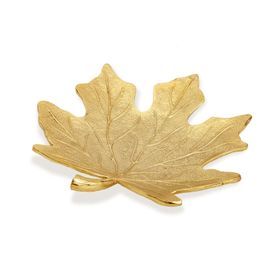 Gold Maple Leaf Plate