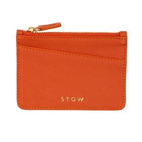 Leather Coin Purse, Amber Orange