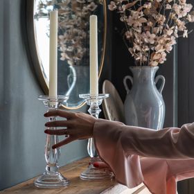 Diane Glass Candlesticks