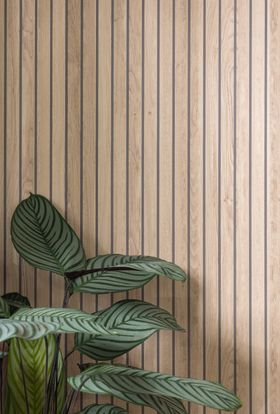 Sivara Oak Slatted Wood Effect PVC Shower Panel