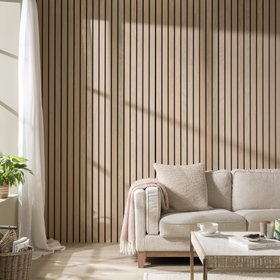 SlatWall Grand Acoustic Washed Oak Panel