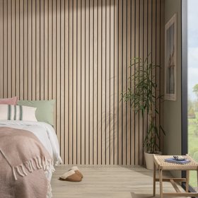 SlatWall Grand Acoustic Washed Oak Panel