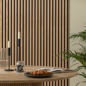 SlatWall Grand Acoustic Crown Chestnut Panel