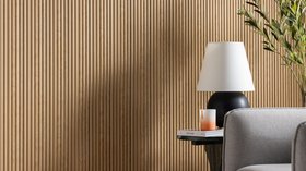 Reeded Waterproof Natural Oak Panel