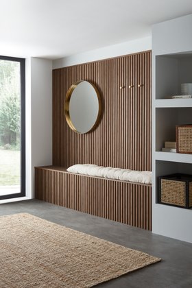 SlatWall Waterproof - Walnut