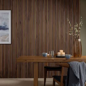 SlatWall Acoustic Sappy Walnut Panel