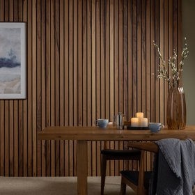 SlatWall Acoustic Sappy Walnut Panel - Grand