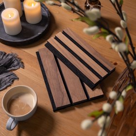 SlatWall Acoustic Sappy Walnut Panel