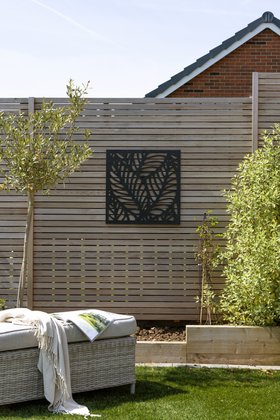 Black Tropic Palm Decorative Garden Screen - 0.6m x 0.6m