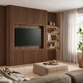 Arborelle Flex Deep Walnut Flexible Reeded Wood Effect Panel