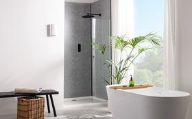 Sivara Concrete Grey Stone Effect PVC Shower Panel