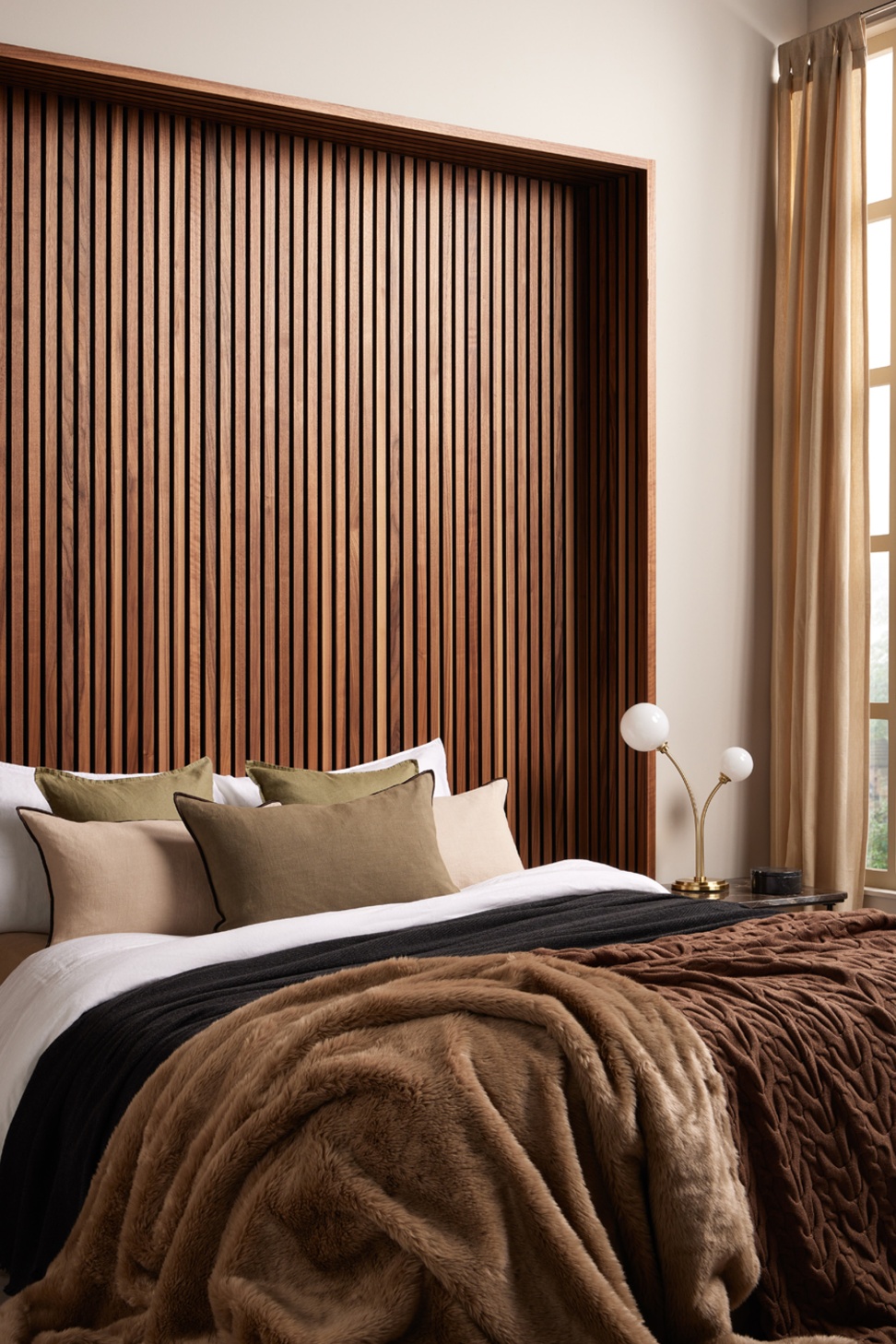SlatWall Acoustic Deep Walnut Panel