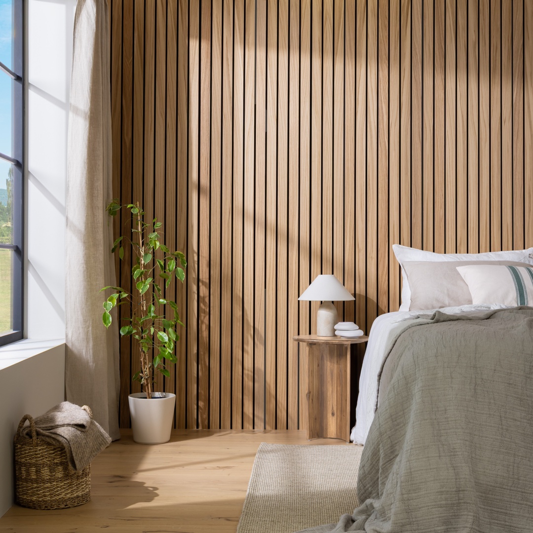 SlatWall Acoustic Honey Oak Panel