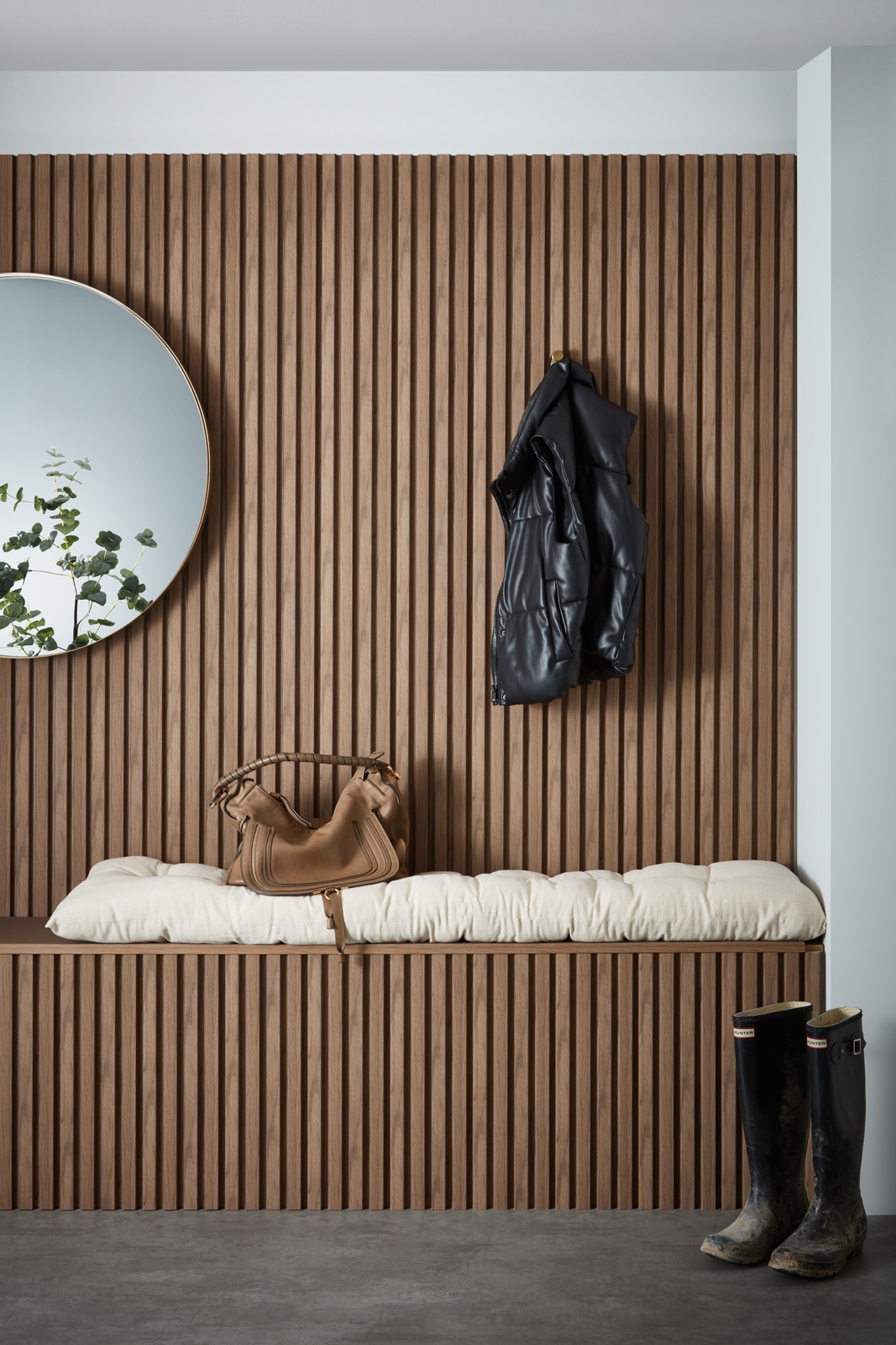 SlatWall Waterproof Walnut Panel