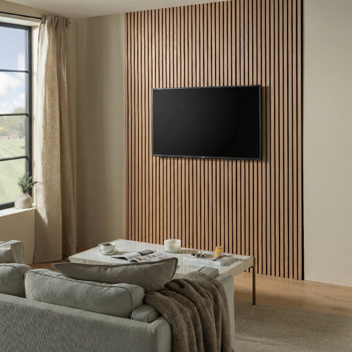 SlatWall Acoustic Light Oak Slatted Wall Panel