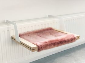 Nordic Style Fake Fur Vintage Pink Cat Radiator Hammock