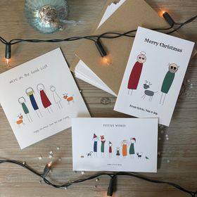 Personalised Family Portrait Christmas Cards