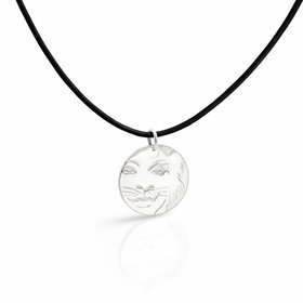 CATS™ Rum Tum Tugger Leather Necklace in Silver Plate