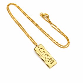 CATS™ 81 Number Plate Necklace in Gold Plate