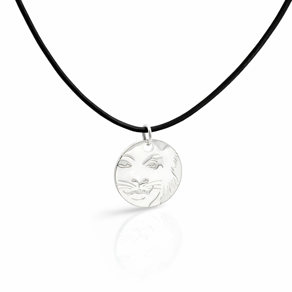 CATS™ Rum Tum Tugger Leather Necklace in Silver Plate