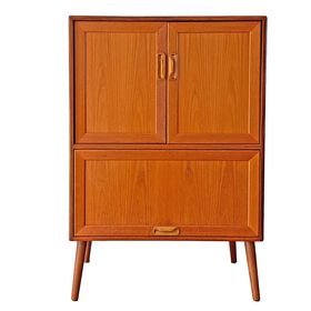 Vintage Mid Century G Plan Fresco Drinks Cocktail Cabinet on Wooden Legs