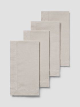 Oatmeal 100% Linen Napkins Set of 4