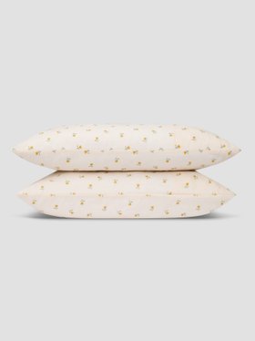 Honey Posy Bud Linen Blend Pillowcases (Pair)