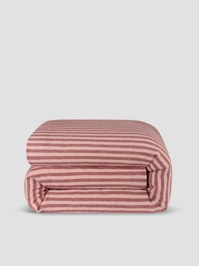 Rhubarb & Rose Pembroke Stripe Linen Blend Duvet Cover