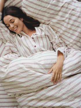 Rhubarb Kemptown Stripe Linen Blend Nightshirt
