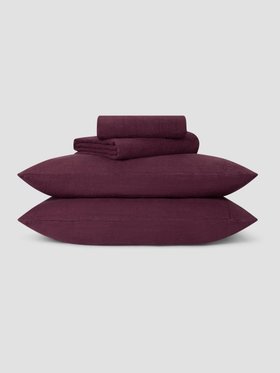 Berry Linen Blend Sheet Set