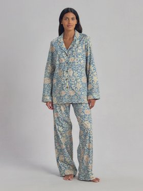 Webbs Blue Double Bough Cotton Trouser Set