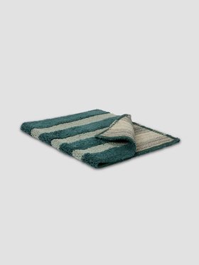 Pine Green Pembroke Stripe Cotton Bath Mat