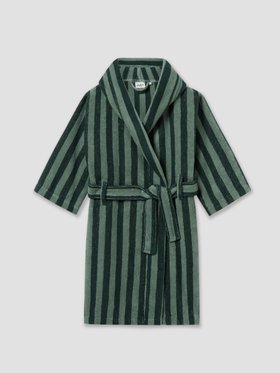 Pine Green Kids Pembroke Stripe Cotton Robe
