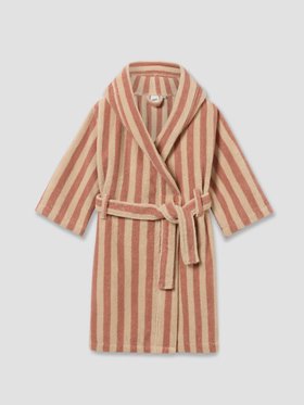 Sand Shell Kids Pembroke Stripe Cotton Robe