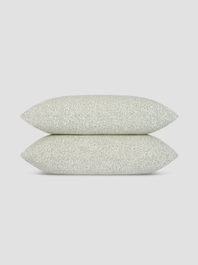 Mellow Green Standen Cotton Pillowcases (Pair)