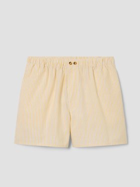 Sunny Yellow Stripe Cotton Boxer Shorts