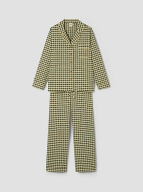 Elm Green & Butter Yellow Gingham Cotton Trouser Set