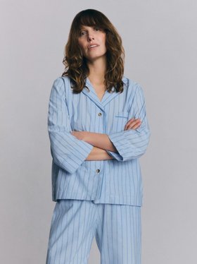 Favourite Stripe Cotton Cropped Trouser Set