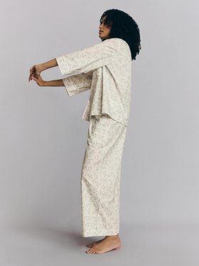 Spring Sprig Floral Cotton Cropped Trouser Set