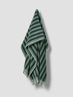 Pine Green Pembroke Stripe Cotton Towels