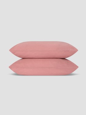 Dusty Pink Linen Blend Pillowcases (Pair)