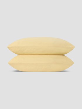 Butter Yellow Linen Blend Pillowcases (Pair)