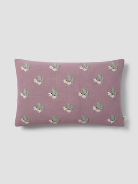 Elderberry Snowdrop Embroidered Filled Cushion