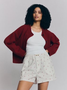 Pearl Posy Bud Cotton Boxer Shorts
