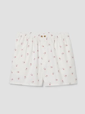 Pearl Posy Bud Cotton Boxer Shorts