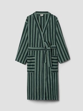 Pine Green Pembroke Stripe Cotton Robe